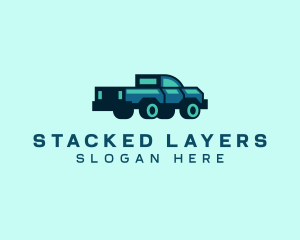 Pickup Truck Delivery Distribution logo design