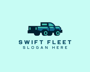 Pickup Truck Delivery Distribution logo design