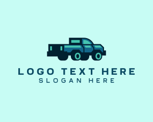 Import - Pickup Truck Delivery Distribution logo design