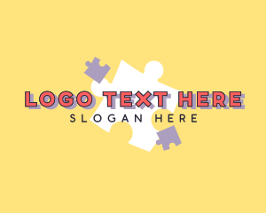 Toy Shop - Quirky Jigsaw Puzzle Toy logo design