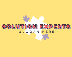 Quirky Jigsaw Puzzle Toy logo design