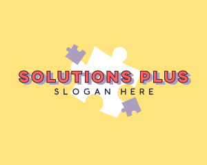 Problem Solving - Quirky Jigsaw Puzzle Toy logo design