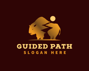 Bison Bull Path logo design