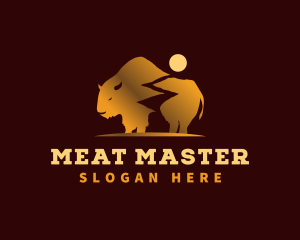 Bison Bull Path logo design