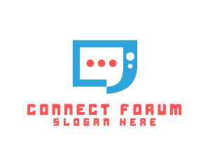 Forum - Messaging Chat App logo design