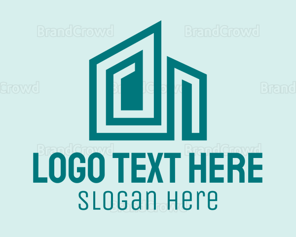 Geometric Building Maze Logo