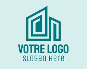 Geometric Building Maze  Logo