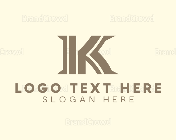 Generic Stripe Business Letter K Logo