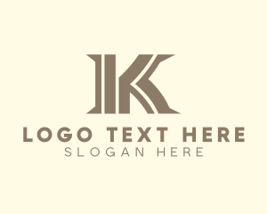 Banking - Generic Stripe Business Letter K logo design