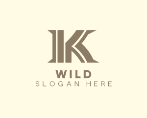 Marketing - Generic Stripe Business Letter K logo design