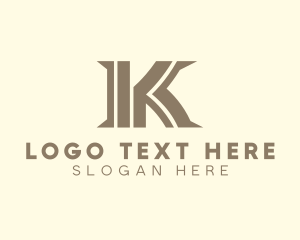 Techonology - Generic Stripe Business Letter K logo design