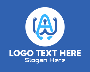 Telecommunication - Modern Technology AW logo design
