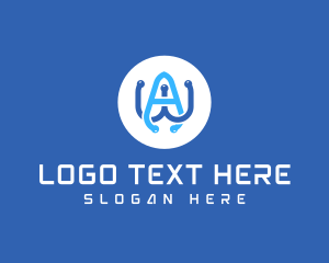 Programming - Modern Technology Letter AW logo design