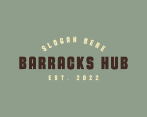 Barracks - Masculine Hipster Company logo design