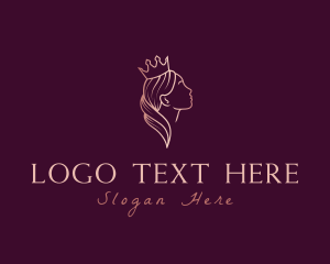 Hairdresser - Royal Crown Girl logo design