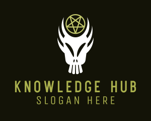 Scary - Scary Zombie Skull Pentagram logo design