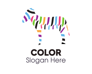 Colorful Zebra Stripes logo design