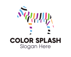 Dye - Colorful Zebra Stripes logo design