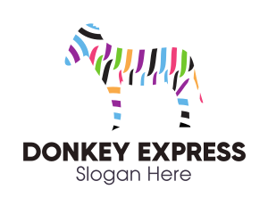 Colorful Zebra Stripes logo design