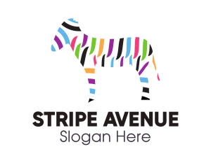 Colorful Zebra Stripes logo design