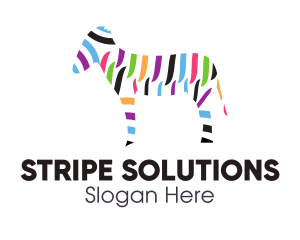 Colorful Zebra Stripes logo design