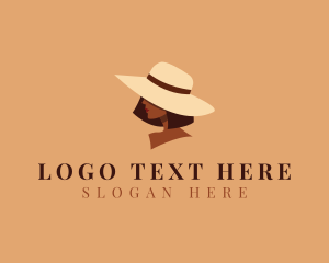 Lady - Hat Fashion Stylist Woman logo design