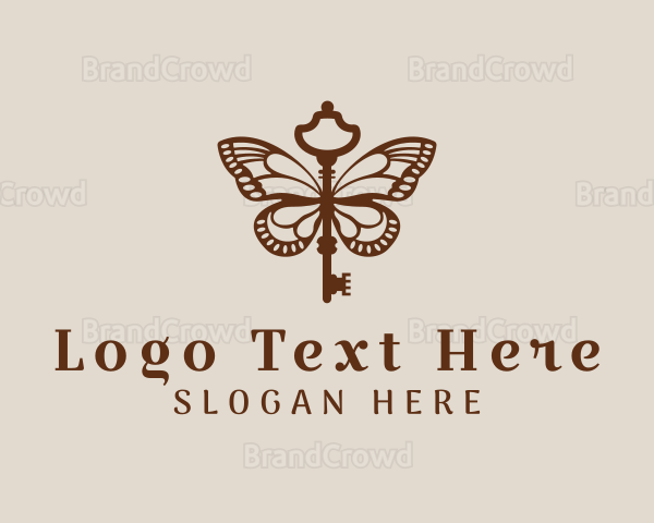 Butterfly Insect Key Logo