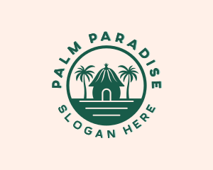 Tropical Resort House logo design