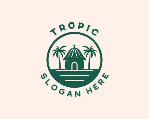 Tropical Resort House logo design