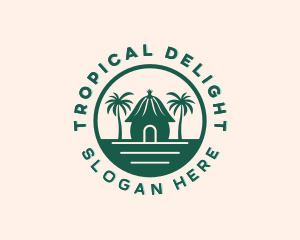 Tropical Resort House logo design