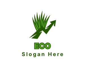 Lawn Maintenance - Green Garden Grass Grow logo design