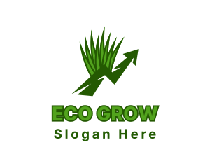 Green Garden Grass Grow logo design