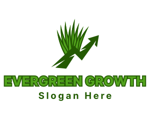 Green Garden Grass Grow logo design