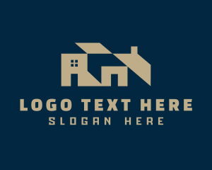 Property Developer - Gold House Village Property logo design