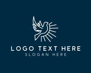 Animal - Dove Spiritual Bird logo design