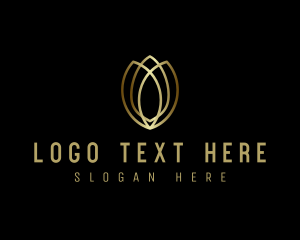 Metallic - Gold Luxe Tulip logo design