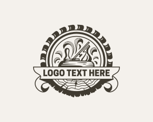 Log - Hand Planer Woodworking Workshop logo design