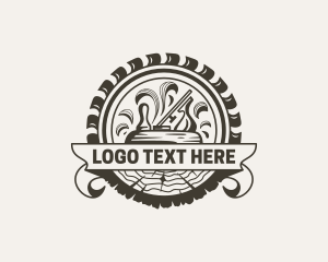 Hand Planer Woodworking Workshop Logo