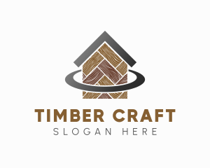 Woodgrain Tiles Home logo design