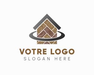 Floor - Woodgrain Tiles Home logo design