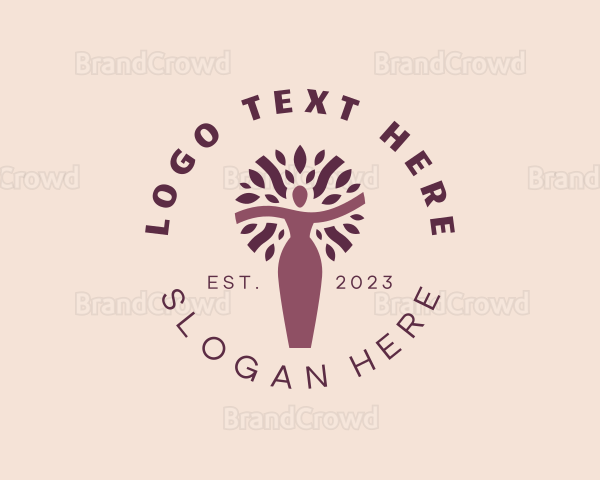 Lady Organic Tree Logo