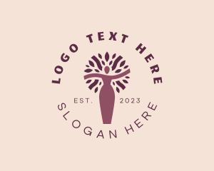 Lifestyle - Lady Organic Tree logo design