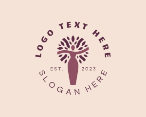 Leaf - Lady Organic Tree logo design