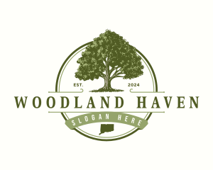 Connecticut White Oak Tree logo design