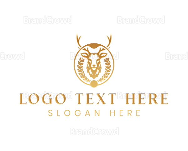 Luxury Deer Crest Logo