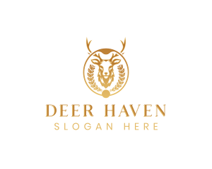 Luxury Deer Crest logo design