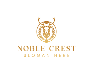 Luxury Deer Crest logo design