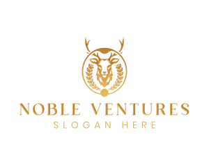 Luxury Deer Crest logo design