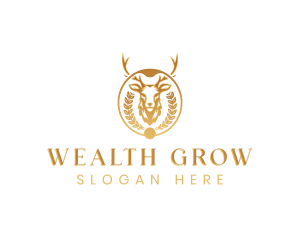 Luxury Deer Crest logo design