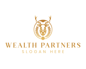 Luxury Deer Crest logo design